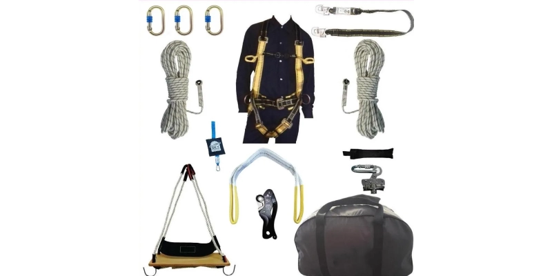 Arnes Kit Completo Trabajo En Altura Linea De Vida De 50mts