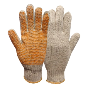 Guantes Moteados Gamisol Algodón Poliester Naranja X12 Pares Trabajo