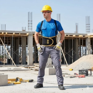 Faja Lumbar Top Safe Trabajo Reforzada 6 Ballenas Elastizada