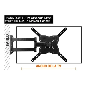 Soporte TV Nakan SPL-591E articulado giratorio inclinable 13 a 55 pulgadas 30kg