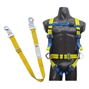 Arnés Seguridad 4 puntos Faja Lumbar Acolchada + cabo de vida 1,5 metros IRAM