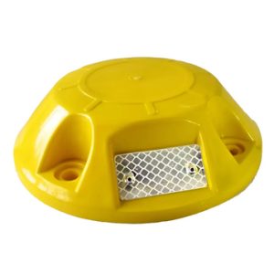 Tacha Reflectiva Circular 18cm Amarilla Seg Vial Pack X40